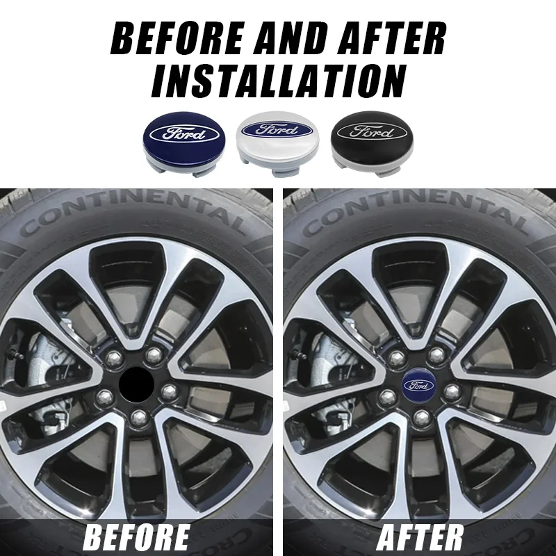 4Pc 54mm Car Wheel Center Cap Hub Covers Badge Accessories For Ford Focus 2 Mk3 Mondeo Max Fusion Ranger Escort Explorer Mustang
