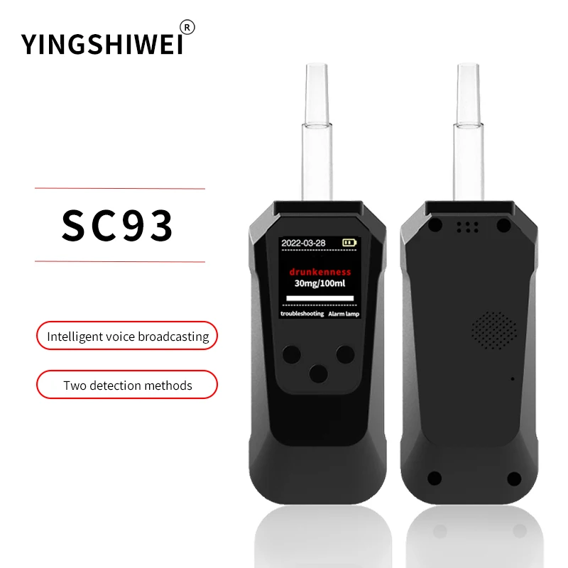 Yingshiwei Semiconductor high-precision smart sensor handheld alcohol detector tester with hygienic disposable blowpipe Printer