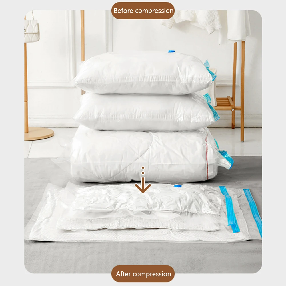 7 Sizes Reusable Vacuum Bags Electric Pump Vacuum Compression Sealer Bag Mini Sealer Machine Clothes Organizer