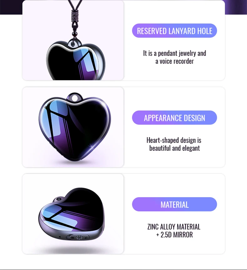 Dizajn snimača u obliku srca prikazan na zaslonu