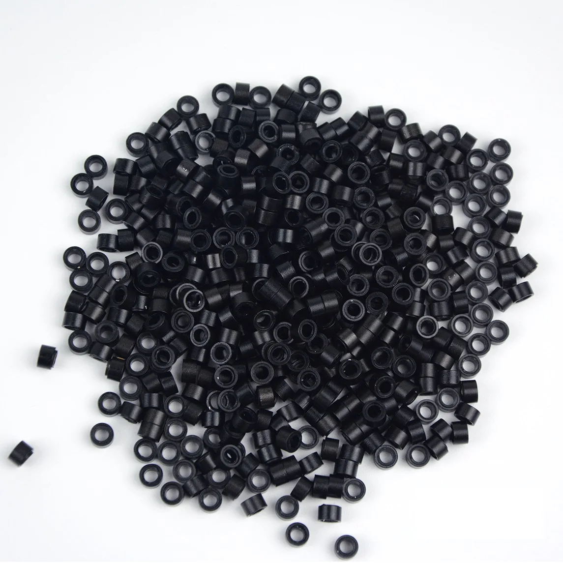 500 pieces Hair Extensions Rings 5.0X3.0X3.0mm Micro Silicone Lined Link Hair Beads ring beads,ring beads hair extensions tools