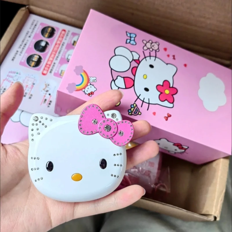 

New Sanrio Hello Kitty Foldable Phone K688 Cute Mini Anime Cartoon Multi Language Children Mobile Phone Kids Gift Kawaii Toys