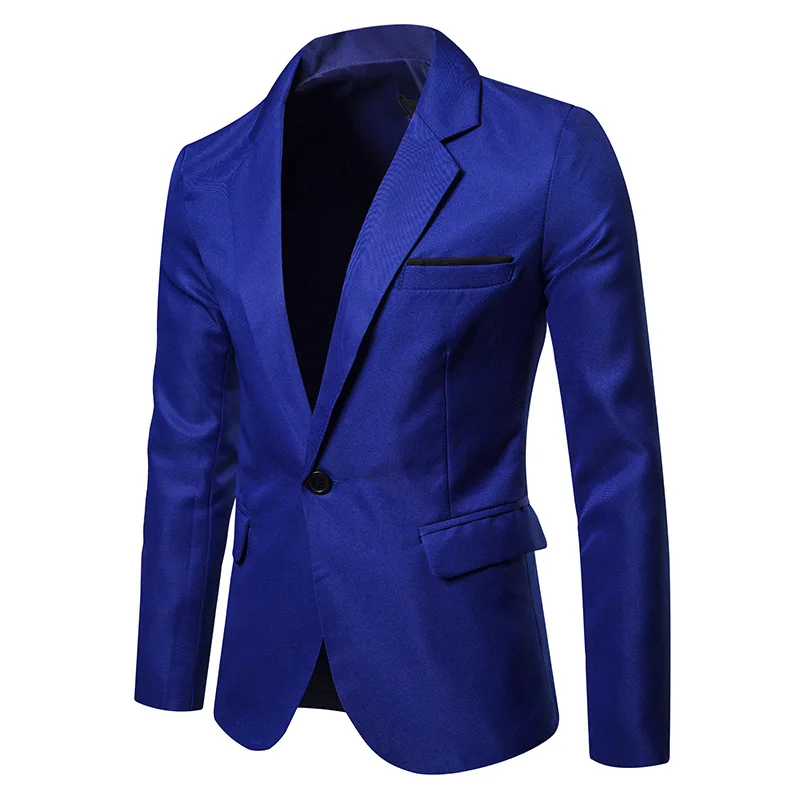 RoyalBlueBlazerMenCasualSuitSolidColourMensBlazersJacketCoat