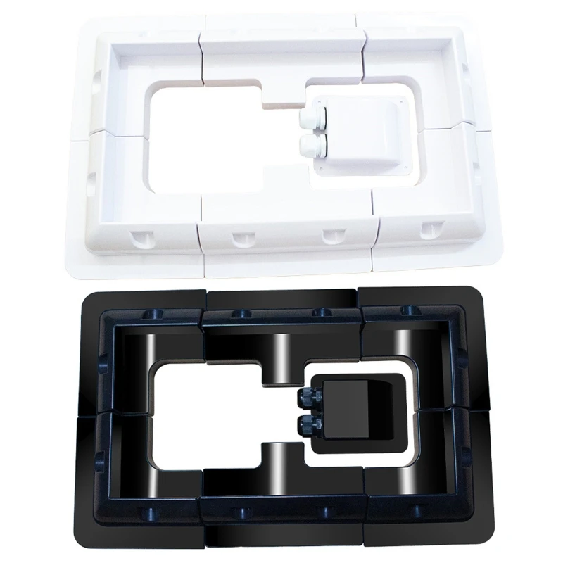 

Top Roof Solar Panel Mounting Fixing Bracket Kit Wire Box ABS Supporting Holder for Caravans for Camper Boat Yacht Motor