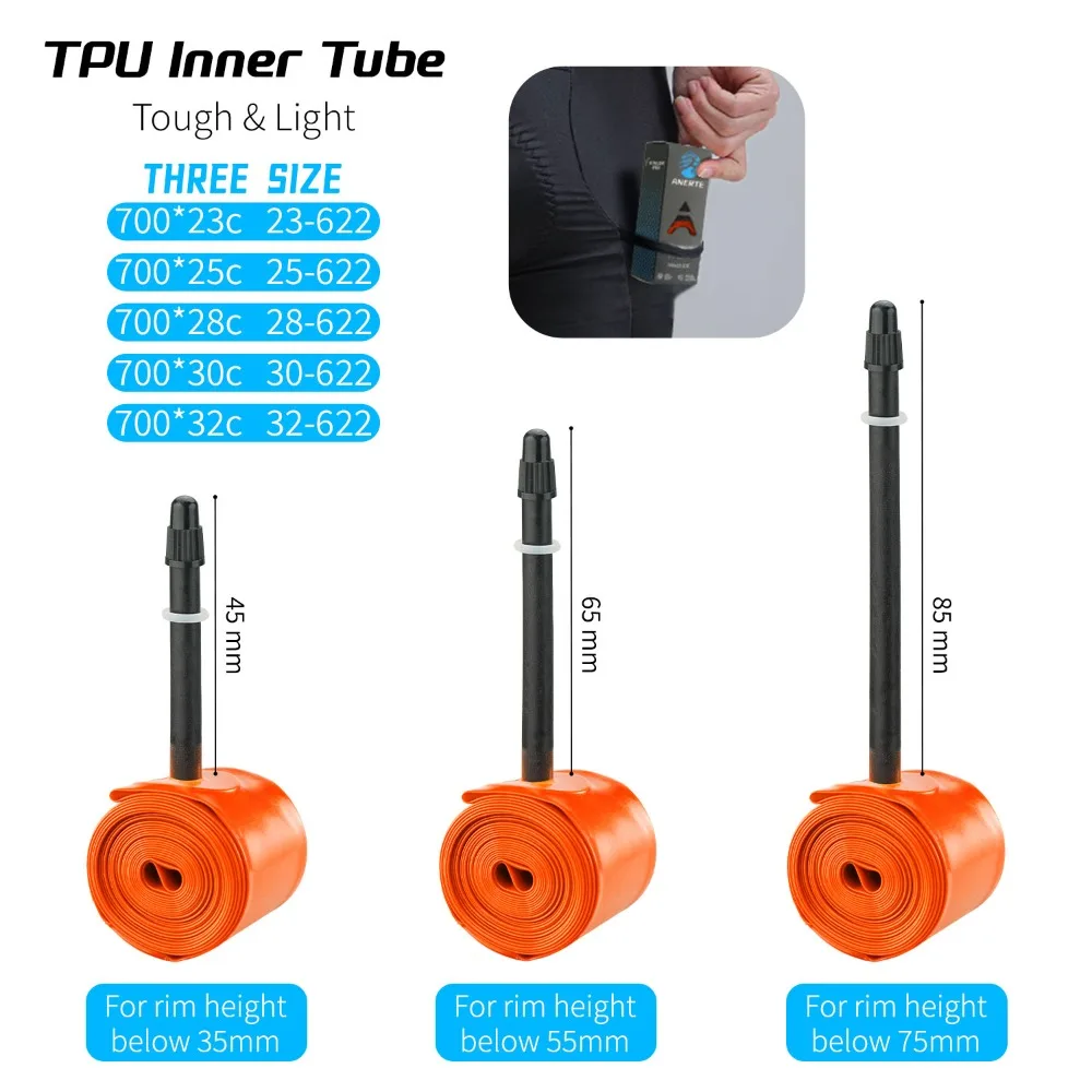 Ultra Lightweight TPU Road Bicycle Inner Tube - Durable & Puncture Resistant
