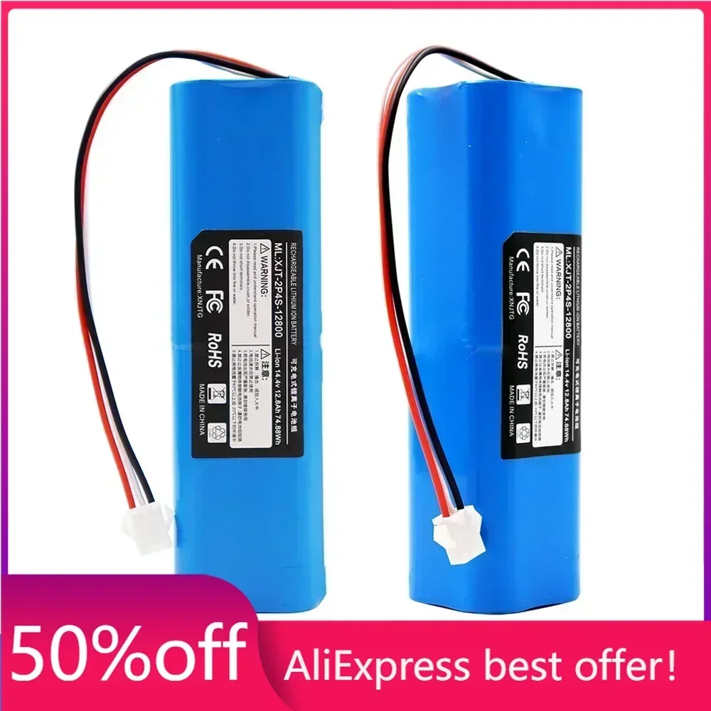 

Replacement For XiaoMi Lydsto R1 Roidmi Eve Plus Viomi S9 Robot Vacuum Cleaner Battery Pack Capacity 12800mAh Accessories Parts