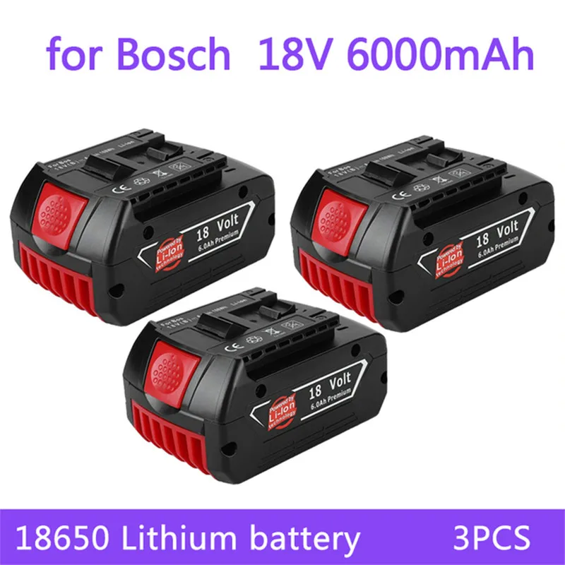 New For Bosch Authentic 18v 6.0ah Lithium-ion Battery Gba18v80 Core 18v 6ah  Gba Gsr Gsb Bat618 Bat609 W/fuel Guage - Rechargeable Batteries - AliExpress