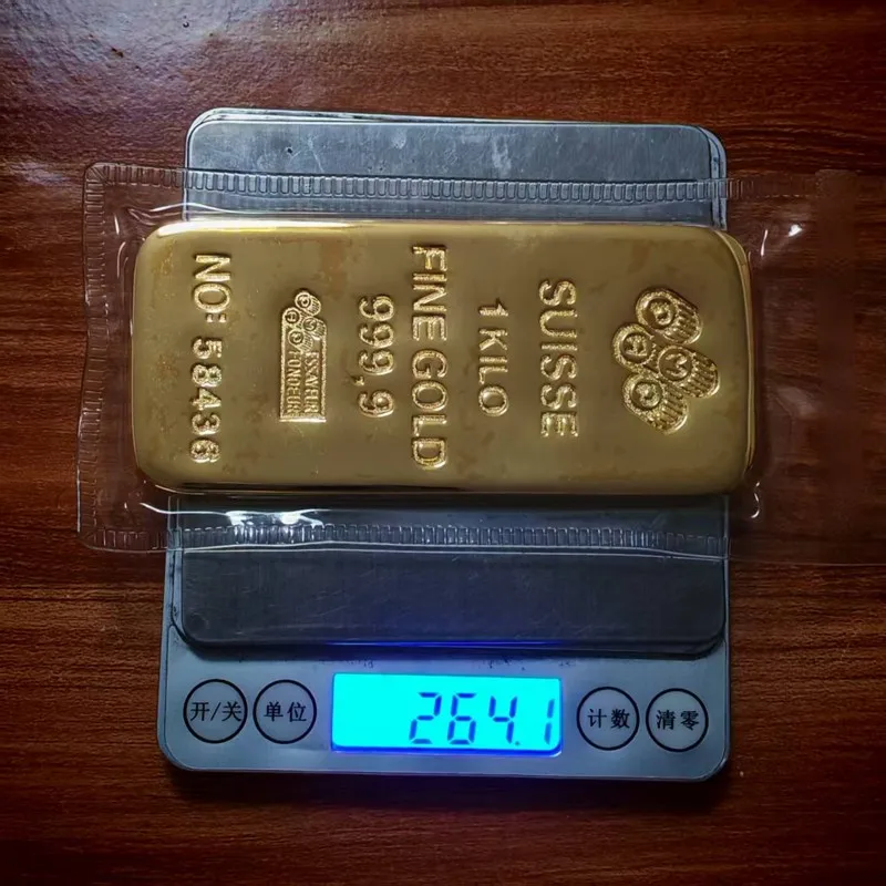 貴金属店展示用レプリカ延べ板24Kの1kgタイプ/新品