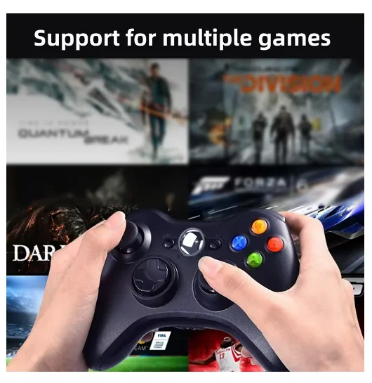 Enhanced Wired Game Controller with Built-in Motor and Customizable Colors