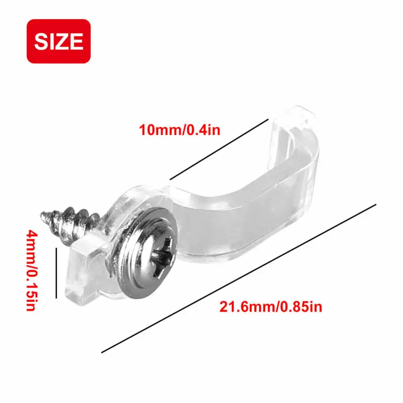 

50/100 Mounting Brackets Clip One-Side Fixing Clips For 5050 LED Strip Light Bar Easy To Conceal Itself In Plain Sight