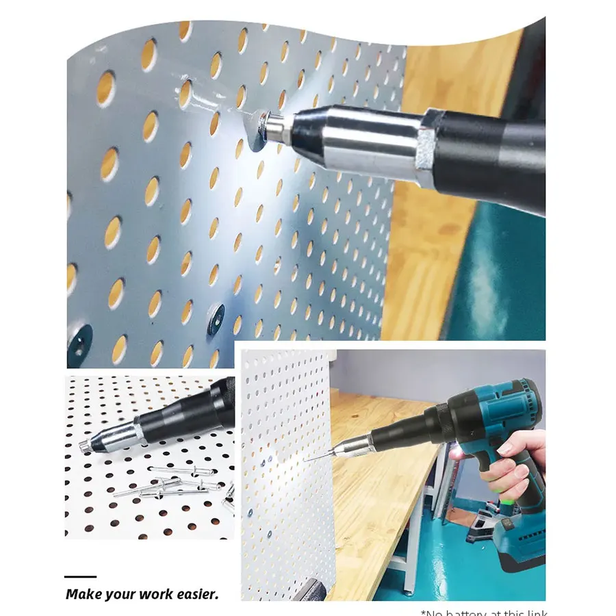 Automatic Cordless Rivet Gun High Speed Fastening Portable Handheld Electric Rivet Gun for Car Repair Construction Projects