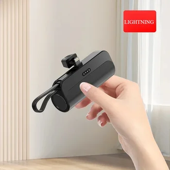 Mini Power Bank Fast Charging External Battery for IPhone , Adroid Built in Cables 7