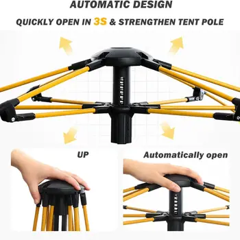 Automatic Quick-opening Tent Outdoor Self-driving Travel Camping Tent Automatic Quick-open Tent Two doors and two windows 3
