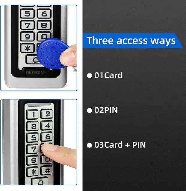 RETEKESS T-AC03 Rfid Door Access Control System IP68 Waterproof  Keypad Proximity Card Standalone With 2000 Users 6