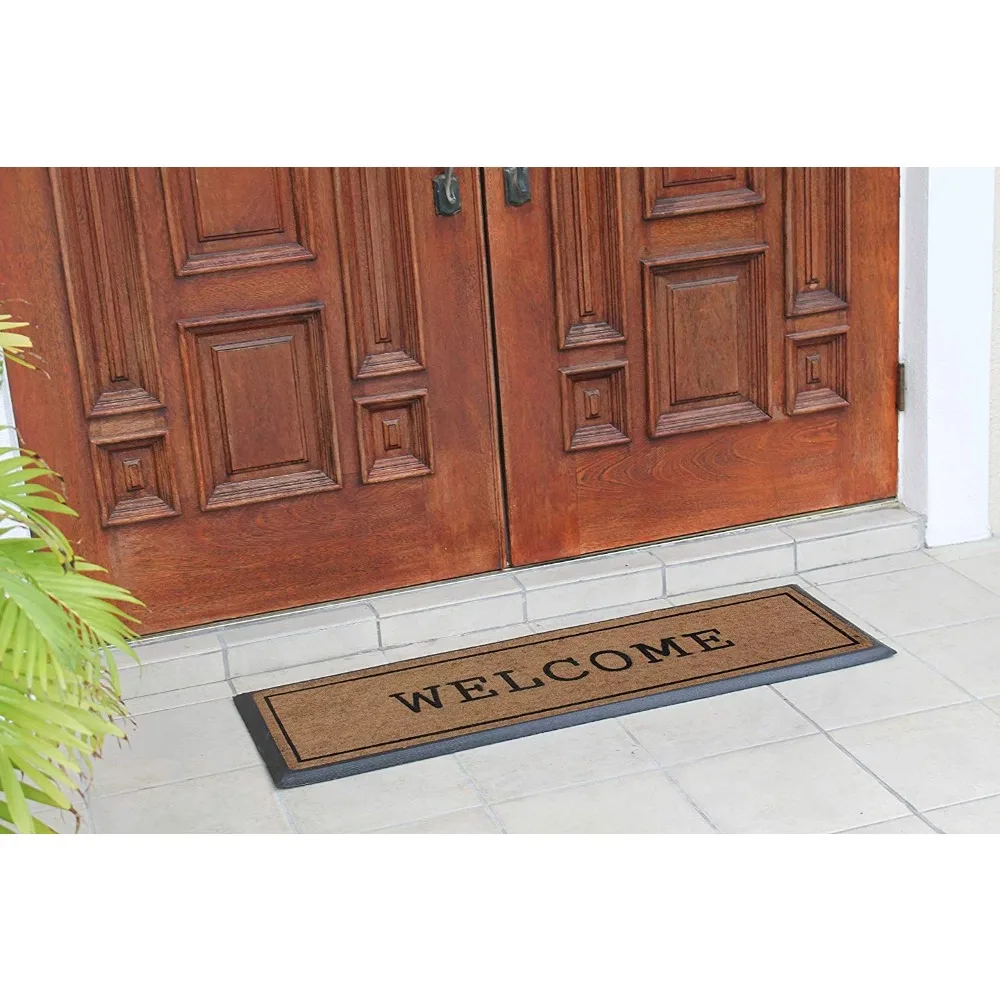 

Doormat Entrance Door Mat First Impression Welcome Hand-Crafted Rubber Coir Double Door Mat Room Mats Carpet Rug Foot Bath Floor