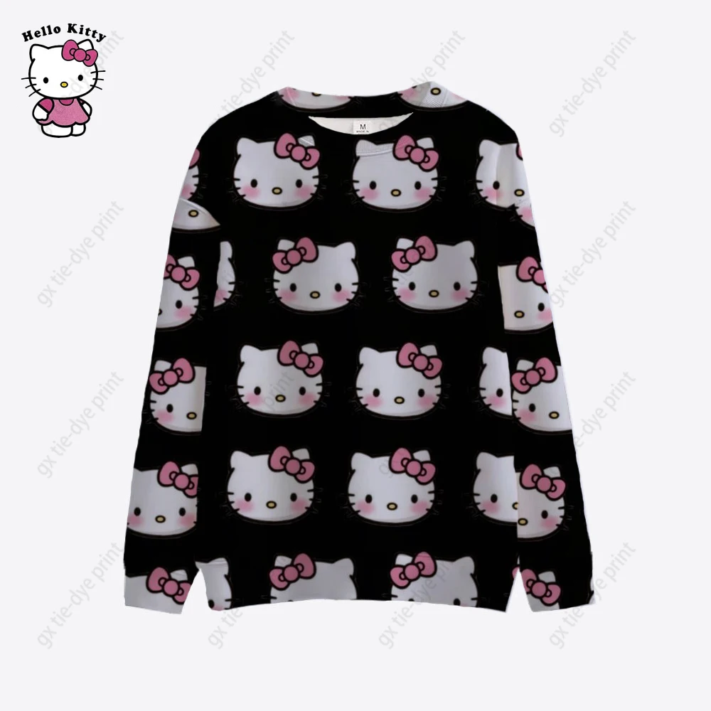 

Женский свитшот с круглым вырезом, длинным рукавом и принтом Hello Kitty