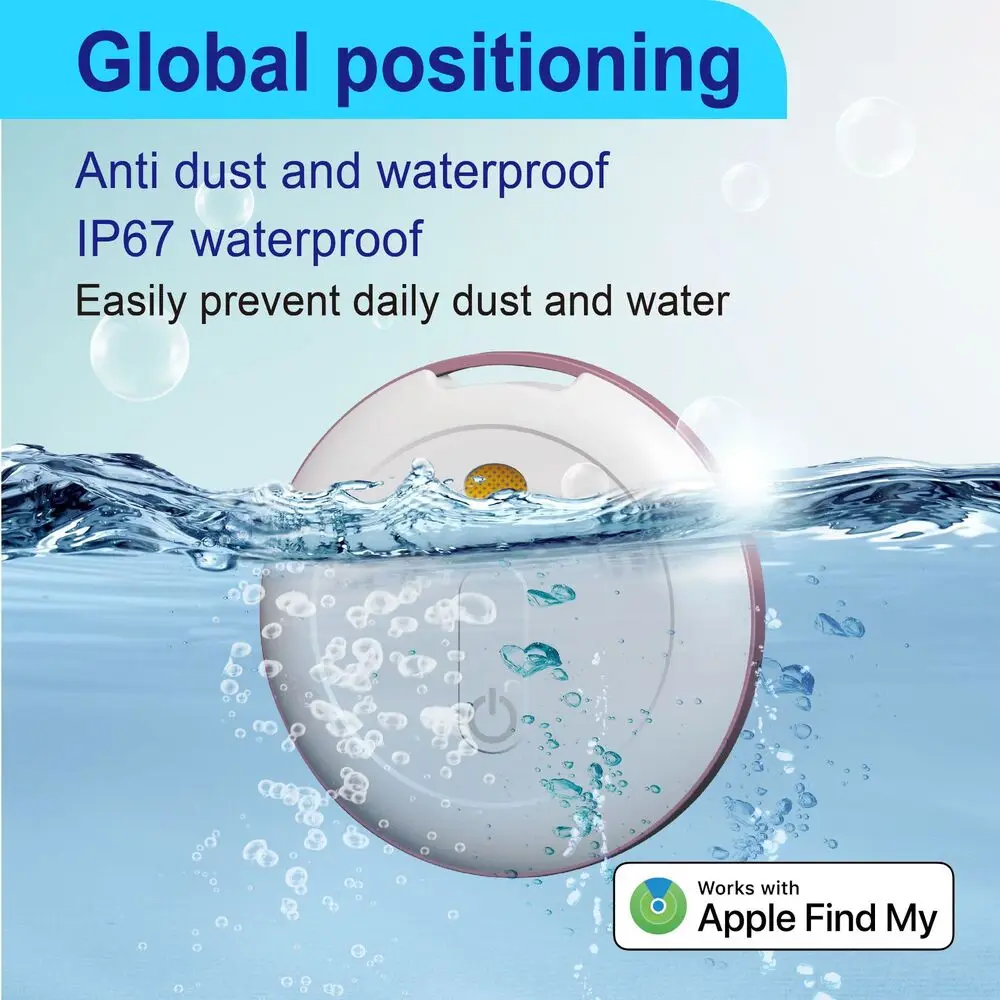 Smart Bluetooth GPS Tracker Work with IOS System Find My app Anti-Lost Device Locator Pet Kids Bag Key Finder Global Positioning