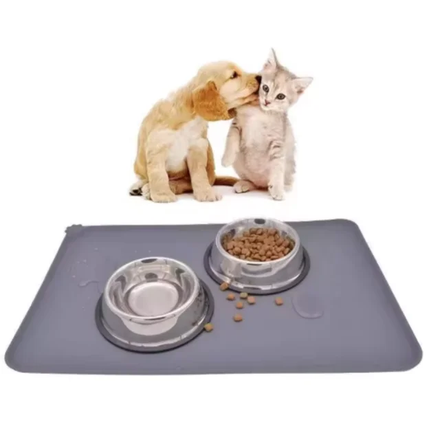 Silicone Pet Meal Mat Pet Waterproof and Anti Slip Cat Food Mat No Cleaning Required Puppy Feeding Bowl Mat Pet Accessories 3