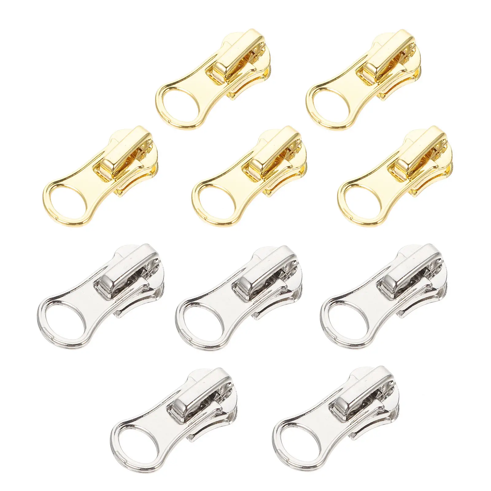 10Pcs 헤비 듀티 철 지퍼 풀러 스커트 파우치 베개 가방 수리 키트에 대한 범용 지퍼 헤드 교체
