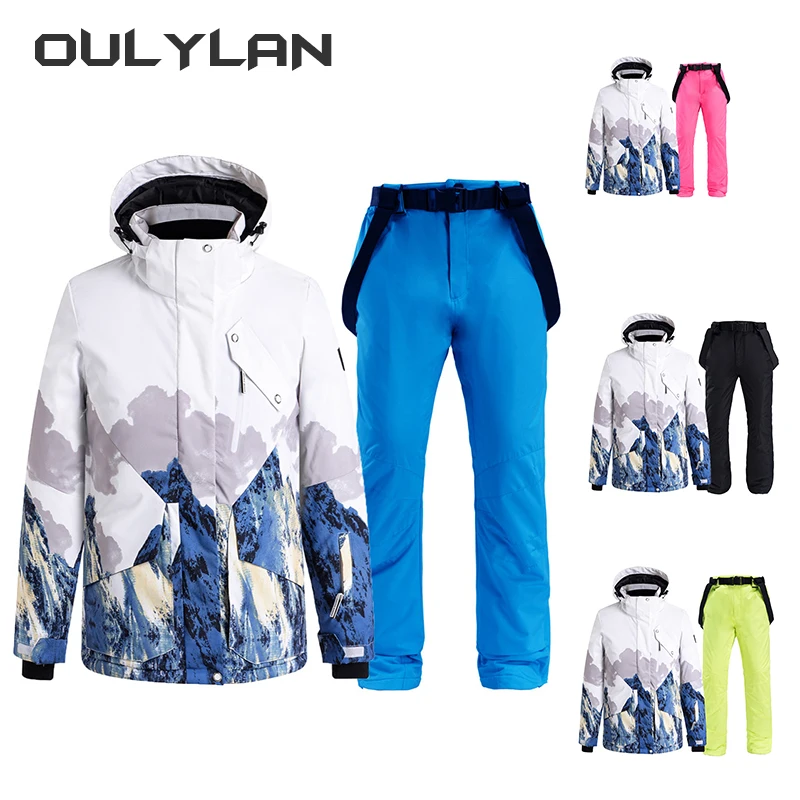 

New Ski Suit Winter Men Women Snow Ski Jacket Warm Windproof Thickened Snowboard Pants Waterproof Alpine Ski Set