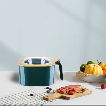 스푼 향신료 항아리 포함 조미료 상자, 소금 후추 향신료 항아리, 냄비 주방 액세서리, 조미료 용기, 4 in 1 멀티 구획 상품 이미지