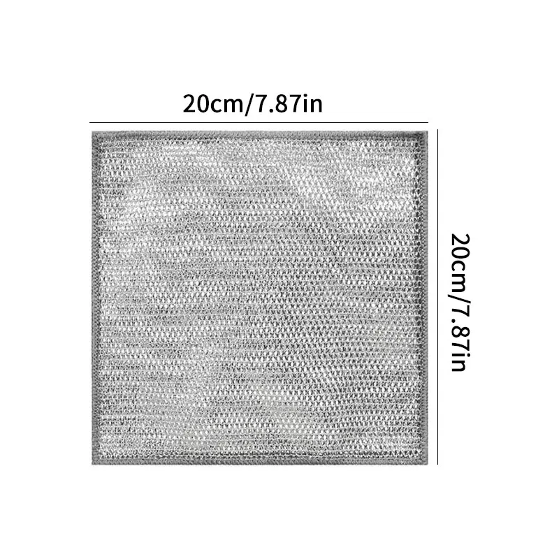 Minicoco 10 Panni Multiuso In Filo Metallico – Doppio Strato, Riutilizzabili, Anti Graffio E Senza Pelucchi Per La Cucina - 3