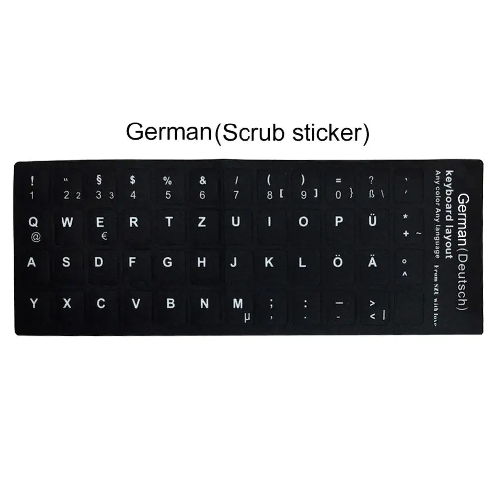 Multilingual Keyboard Sticker Set for Standard Layout Keyboards