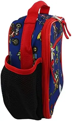 Super Mario Bros Boy's Girl's Soft Insulated School Lunch Box (One size, Red/Multi)