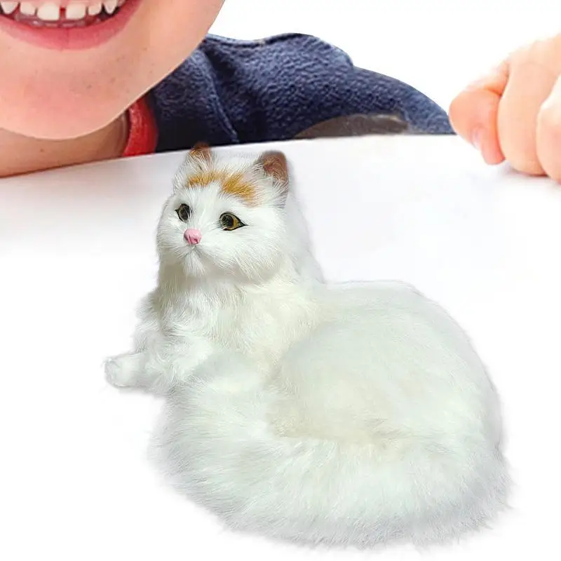 Cat Plush Toys For Kids Plush Cat Stuffed Animal Toys Adorable Handmade Cat Toy For Home Decoration Photography Props newborn baby photography props eternal life flower headband full moon baby headdress photo decoration for studio bebe headwear