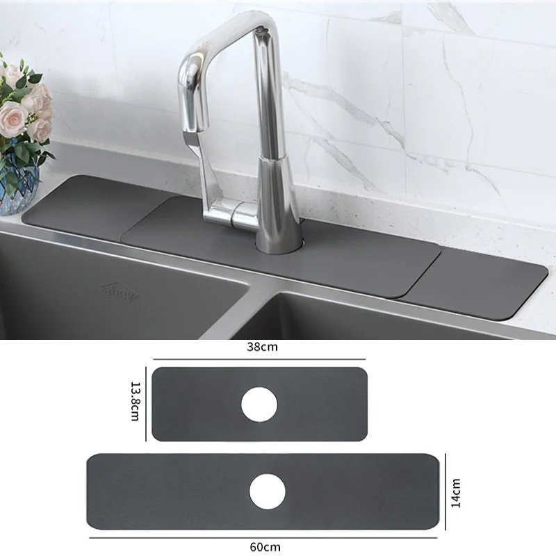 Kitchen Faucet Drain Mat Supports Portable Anti-Splash Table Drain Pad  Gasket Absorbent Cushion For Toilet Bathroom Sink Mat - AliExpress