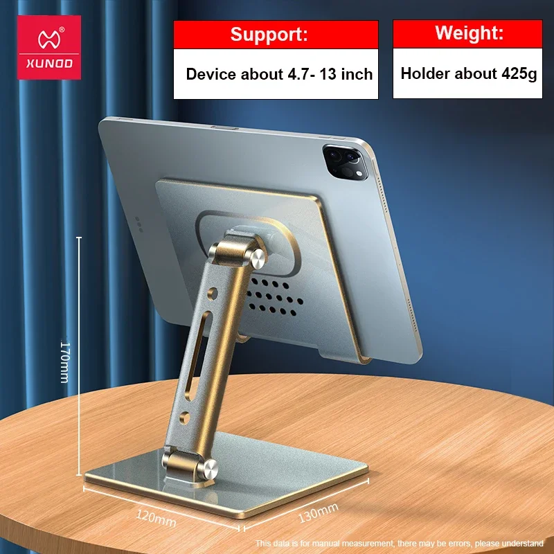 For iPad Mini 6 Pro 11 12.9 Holder Xundd Tablet Stand Heat Dissipation  Adjustable Metal Soporte tablet Desktop Base - AliExpress