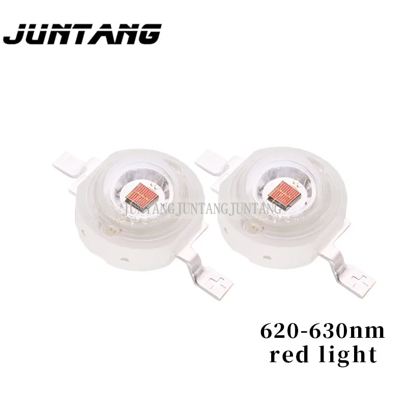 

100pcs High-power LED chip lamp beads 1W red light 3W red light 620-630nm lumen lamp beads manufacturers spot