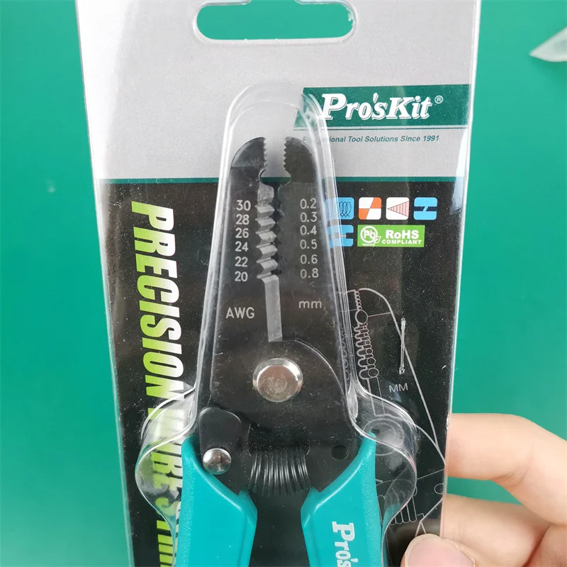 7 in 1 Pro'sKit 8PK-3001D(AWG30/28/26/24/22/20) 8PK-3002D High Quality  Precision Wire Stripper Cutting Pliers