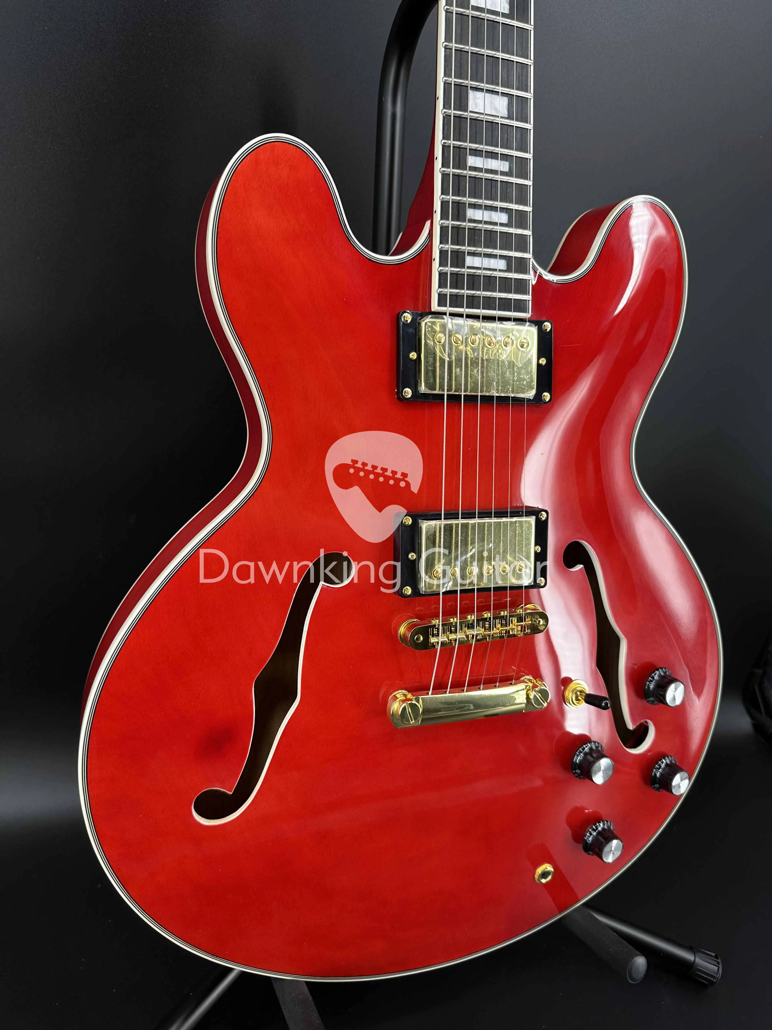 Guitarra-el-ctrica-de-caoba-instrumento-de-6-cuerdas-color-rojo-medio ...