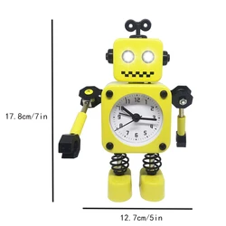 Interactive Robot Eye Light Alarm Clock - Fun Wake - Up Experience and Quirky Desk Decoration (Yellow)