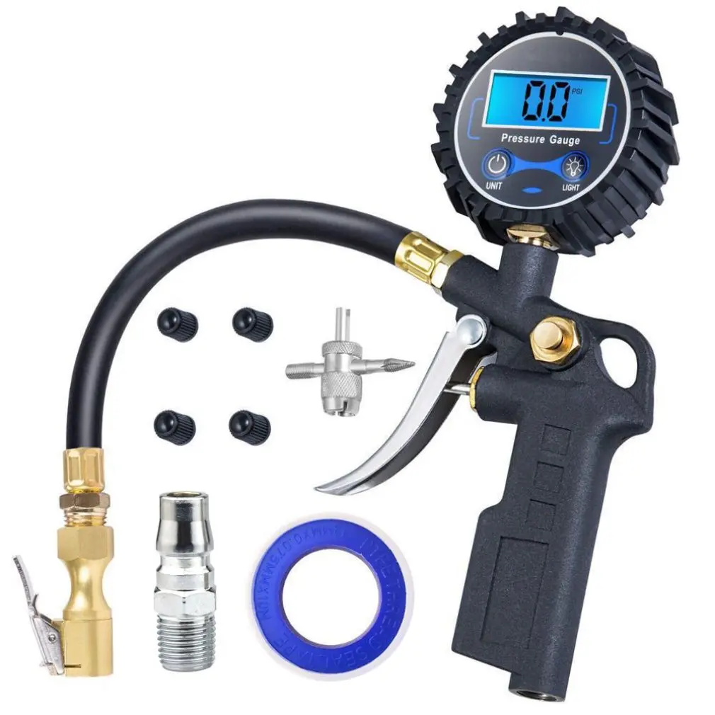 

Digital Car EU Tire Air Pressure Inflator Gauge LCD Display LED Backlight Vehicle Tester Inflation Monitoring Manometro