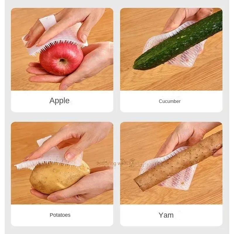 Multifunctional flexible cleaning brush Food-grade Silicone Potato Carrot Cleaner Brushes Kitchen Dish Scrubber Cleaning Tools