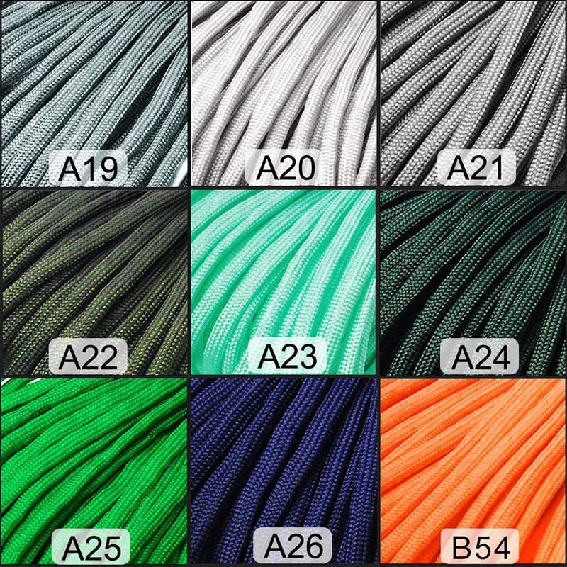 Durable 4mm Solid Color Parachute Cord for DIY Craft and Bracelet Making