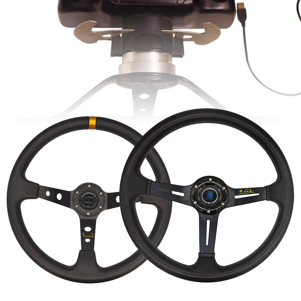 Pu Auto Racing Steering Wheels Deep Corn Drifting Steering Wheel For Logitech G29 G920 13/14inch Steering Wheel - Steering Wheels & Horns - AliExpress