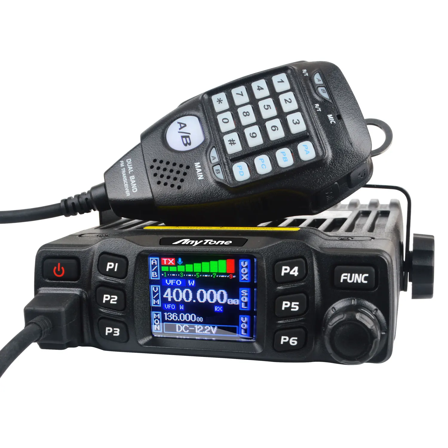 AnyTone Walkie Talkie GMRS AT-778UV AT-778UVII 136-174 & 400-490MHz 25W Dual Band VOX Analog Mobile Radio  Color Display 3