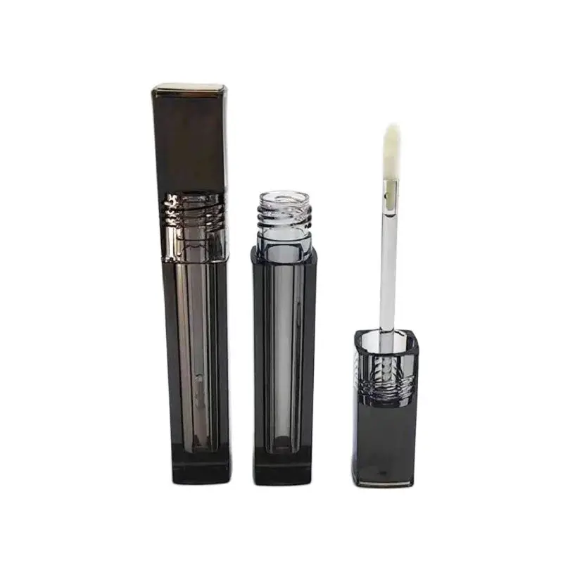 

Lipgloss Tube 4ml Square Shape High Black DIY Makeup Tools Packaging Refillable Containers Lip Gloss Tubes Wholesale Empty