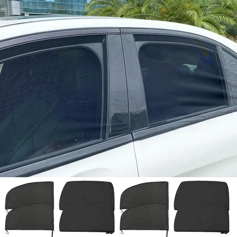 Janela do carro Screen Door Covers, Janela Lateral Frontal e Traseira, UV Shade Mesh, Mosquito do carro para carros, SUVs, MPV, 4PCs