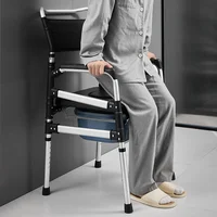 Portable Elderly Commode Chair - Foldable Toilet Seat, Easy Setup for Pregnant Women, Household Potty without Drilling 2