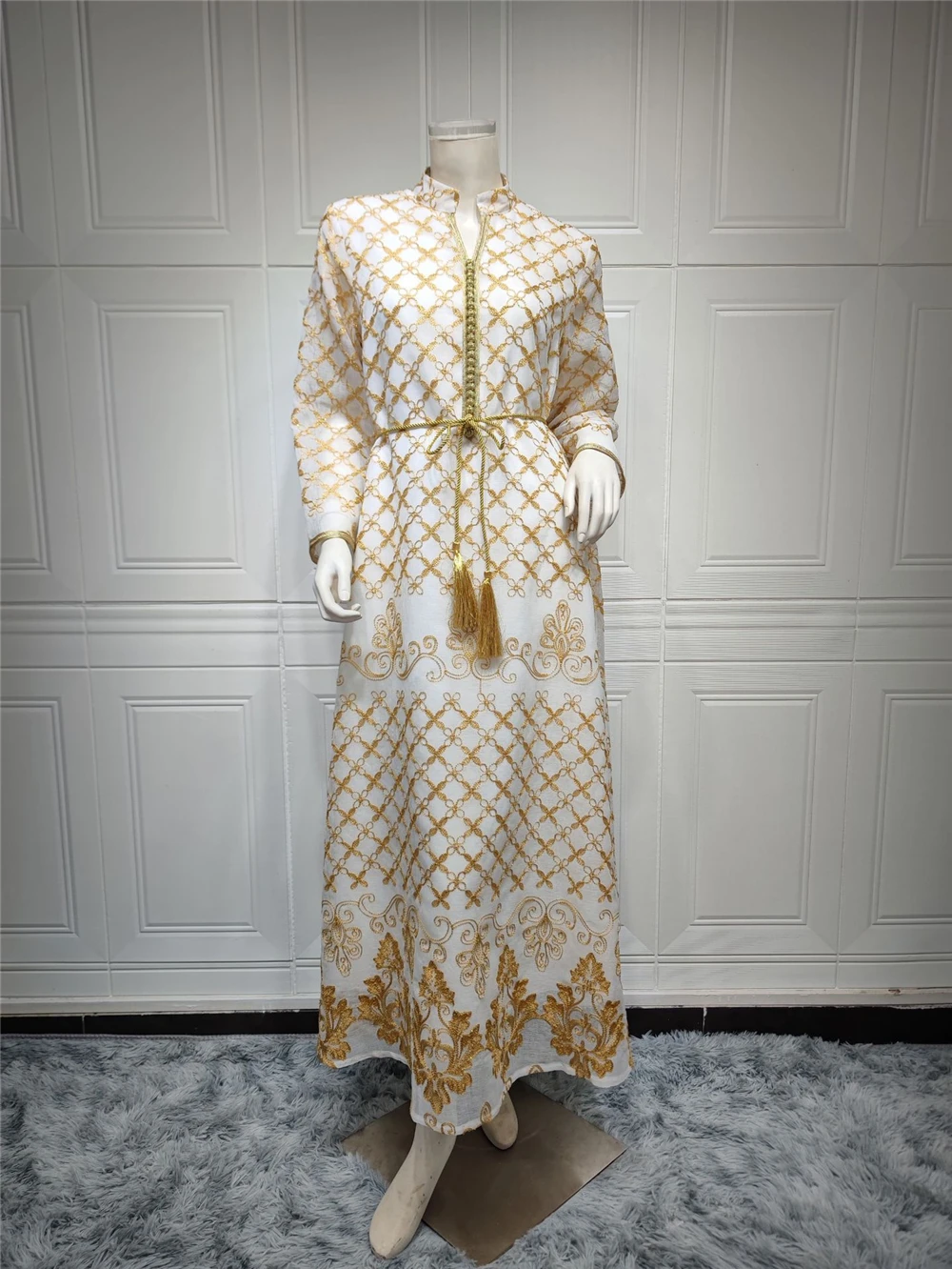 MD Elegant Dress Women For Wedding Party Long Sleeve Abaya Muslim Fashion Boubou Dubai Turkey Lady Islamic Clothing Kaftan Robe