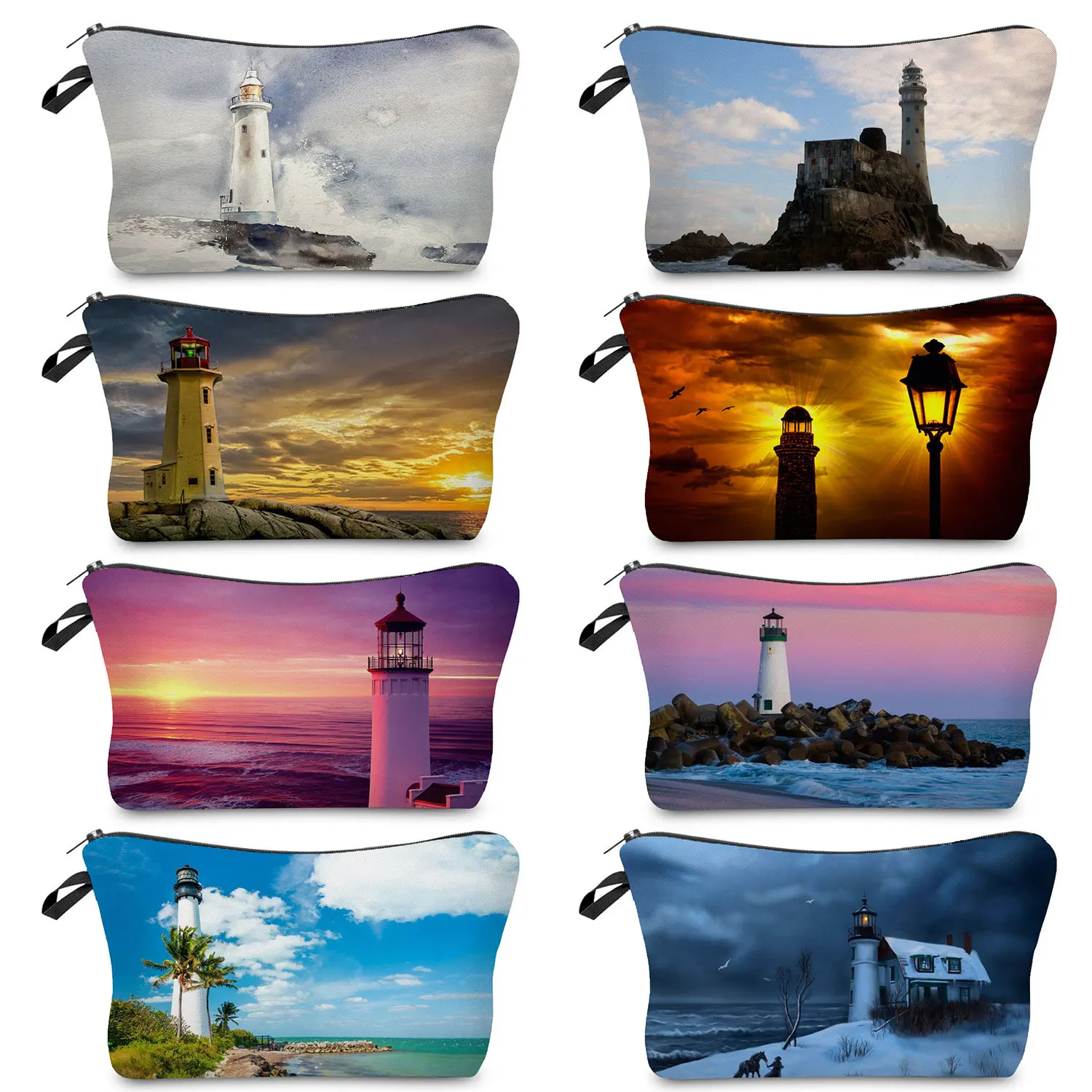

Lighthouse Printed Women's Cosmetic Bag Stylish And Versatile Travel Organizer Female Portable Makeup Bags School Teacher Gift