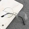 Men And Women Retro Round Blue Light Computer Mirror Reading Playing Games Eye Protection Decorative Glasses 2
