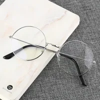 Men And Women Retro Round Blue Light Computer Mirror Reading Playing Games Eye Protection Decorative Glasses 2