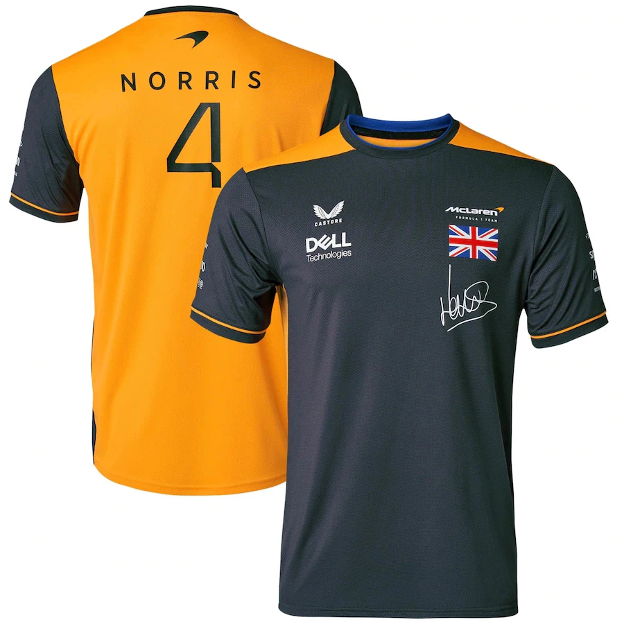 Maglietta F1 McLaren Racing 2025 Arancione Lando Norris – Taglie S-3XL, Nuova