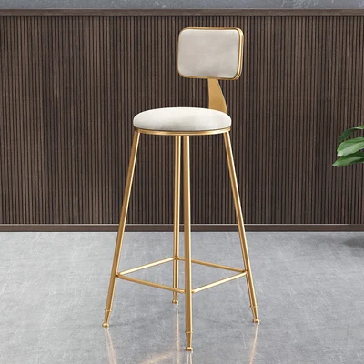 Velour Fabric Dining Chair Luxury Shower Camping Kitchen High Bar Chair High Kitchen Stool Cadeiras De Jantar Designer Furniture 75cm