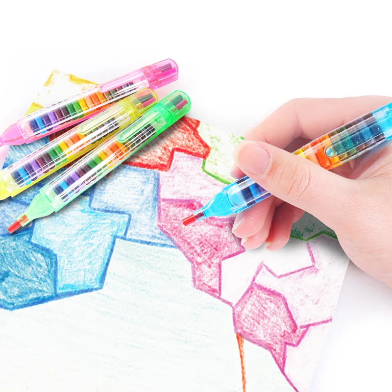 10pcs Multifunction Colored Crayons Art Supplies Kids Pastel Pen Drawing Set Stationery Crayons Kawaii School Writing Pens